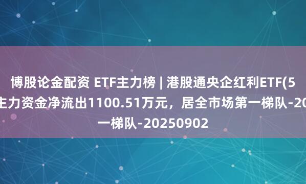 博股论金配资 ETF主力榜 | 港股通央企红利ETF(513920)主力资金净流出1100.51万元，居全市场第一梯队-20250902