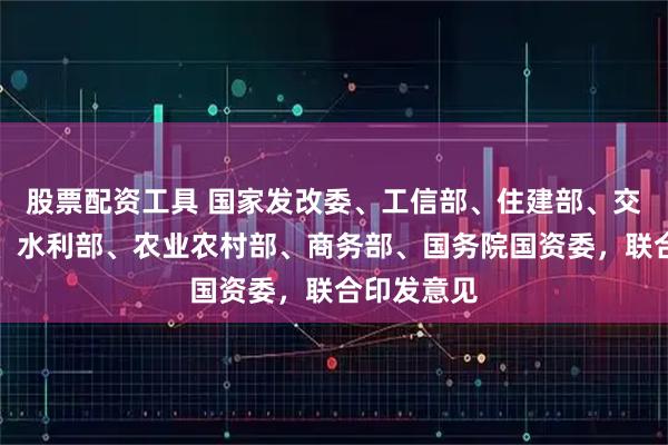股票配资工具 国家发改委、工信部、住建部、交通运输部、水利部、农业农村部、商务部、国务院国资委，联合印发意见